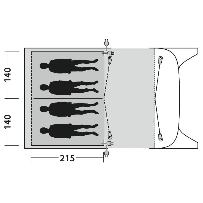 Outwell - Inner Blossburg 380/380A - Tente Intérieure 4 Outwell - Inner Blossburg 380/380A - Tente Intérieure – Image 2