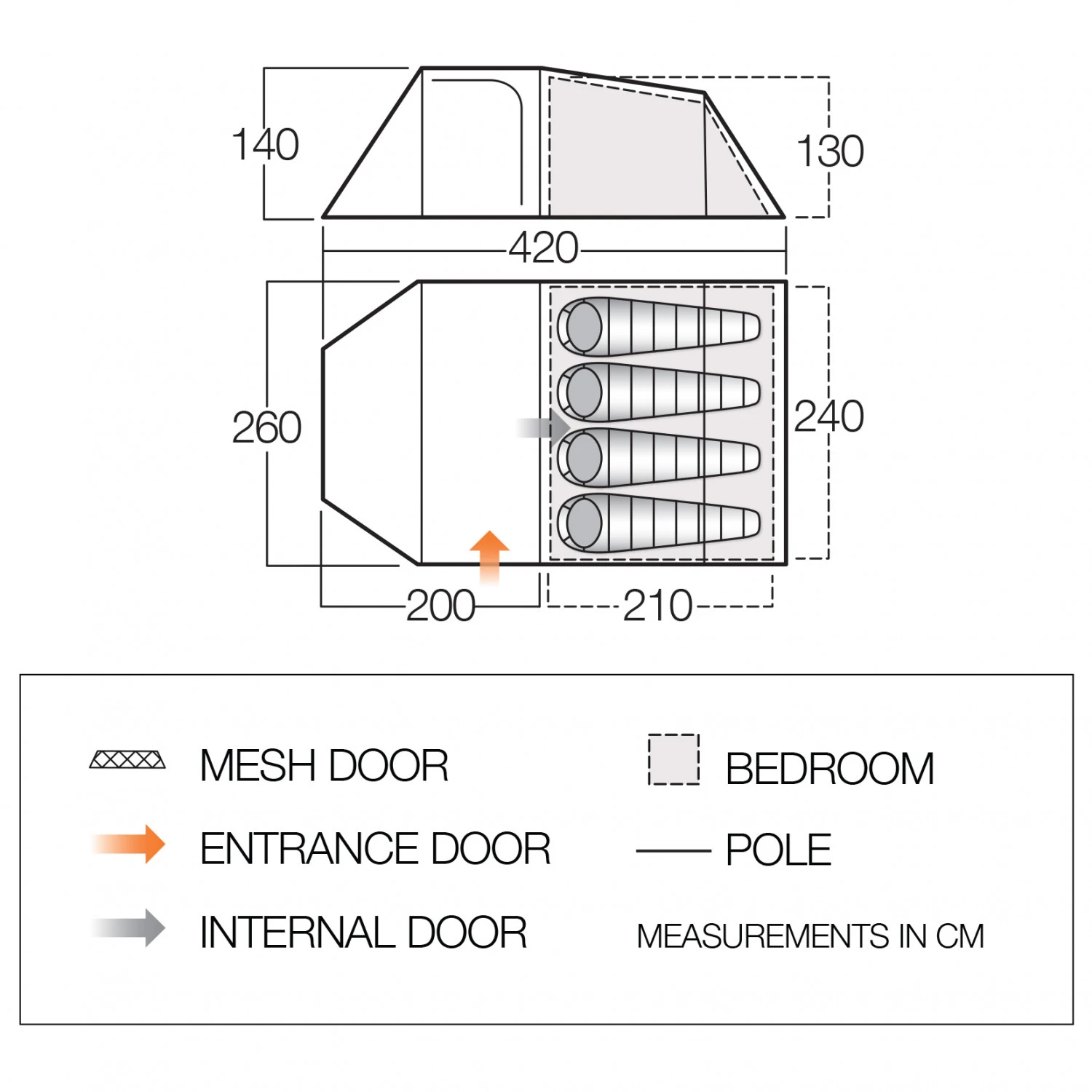 Vango - Skye 400 - Tente 4 Places 4 Vango - Skye 400 - Tente 4 Places – Image 2